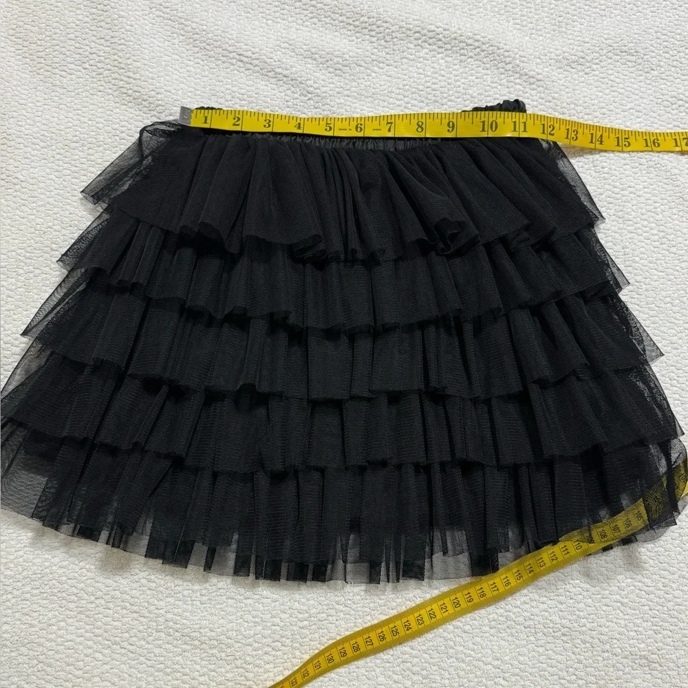 Zara Girls Casual Collection Size 13/14 Black Layered Tulle Skirt